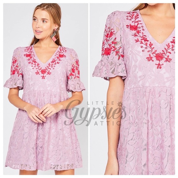 Entro Oh so Sweet Lace Baby Doll Dress - Picture 7 of 7